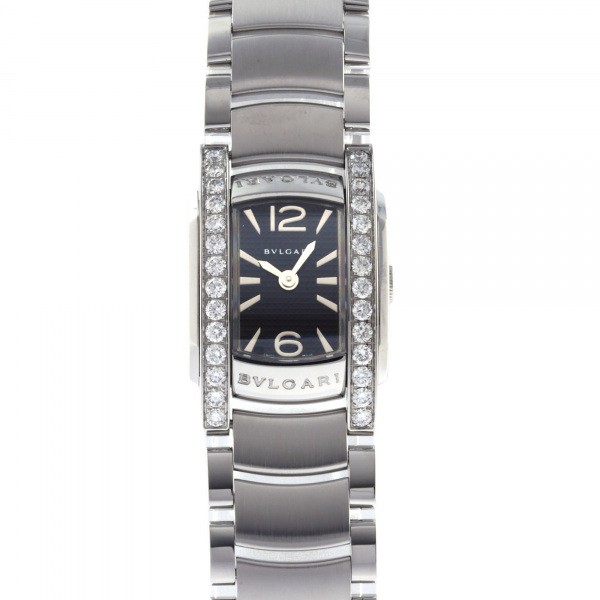 ブルガリ BVLGARI アショーマ D AA26BSDS ブラック文字盤 中古 腕時計 レディース