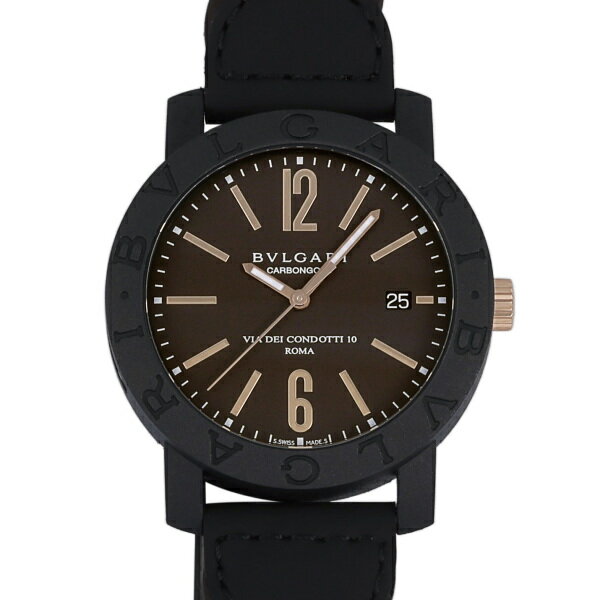 ブルガリブルガリ 腕時計（メンズ） ブルガリ BVLGARI ブルガリブルガリ オートマティック カーボンゴールド ローマ 102633 BBP40C11CGLD ブラウン文字盤 新品 腕時計 メンズ
