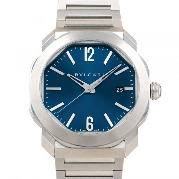 ブルガリ BVLGARI オクト ローマ 102856 OC41C3SSD ブルー文字盤 新品 腕時計 メンズ