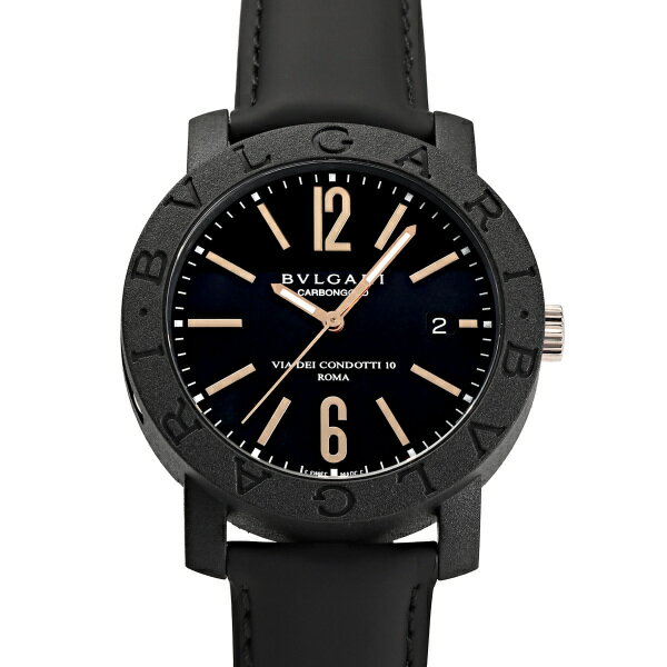 ブルガリブルガリ 腕時計（メンズ） ブルガリ BVLGARI ブルガリブルガリ オートマティック カーボンゴールド ローマ 102248 BBP40BCGLD ブラック文字盤 新品 腕時計 メンズ