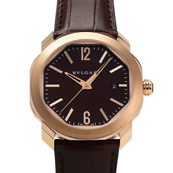 ブルガリ BVLGARI オクト 102702 OCP41C1GLD ダークブラウン文字盤 新品 腕時計 メンズ