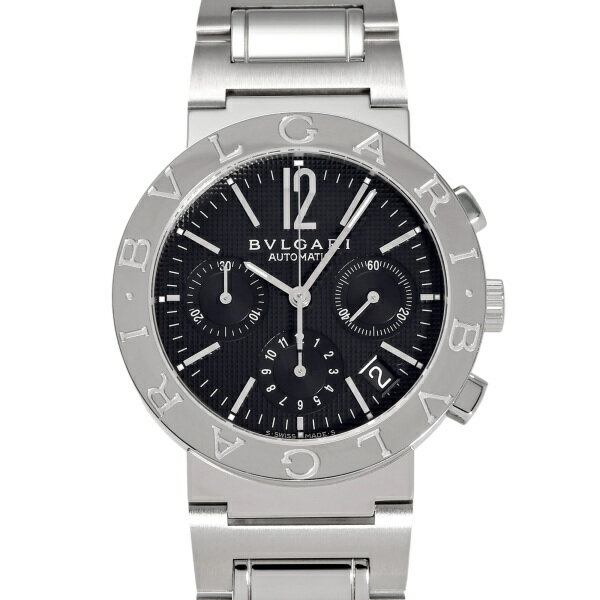 ブルガリ BVLGARI ブルガリブルガリ クロノグラフ 101377 BB38BSSDCH ブラック文字盤 新品 腕時計 メンズ