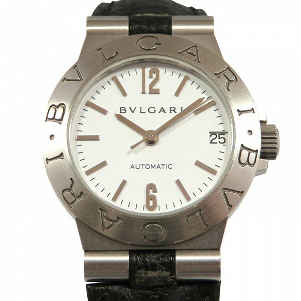 ブルガリ BVLGARI ディアゴノ LCV29WSLD ホワイト文字盤 中古 腕時計 レディース