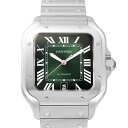 カルティエ Cartier サントス ドゥカルティエ ウォッチ LM WSSA0062 グリーンローマ文字盤 新品 腕時計 メンズ(2)