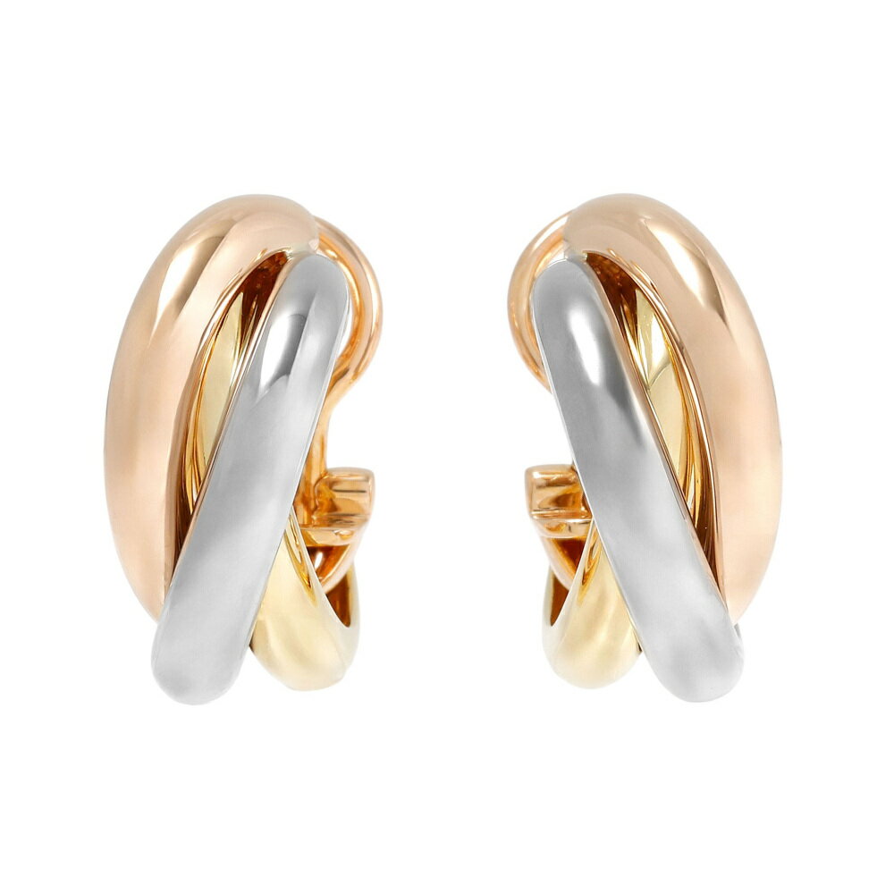 カルティエ トリニティ クラシックモデル K18イエローゴールド K18ホワイトゴールド K18ピンクゴールド ピアス 中古のサムネイル