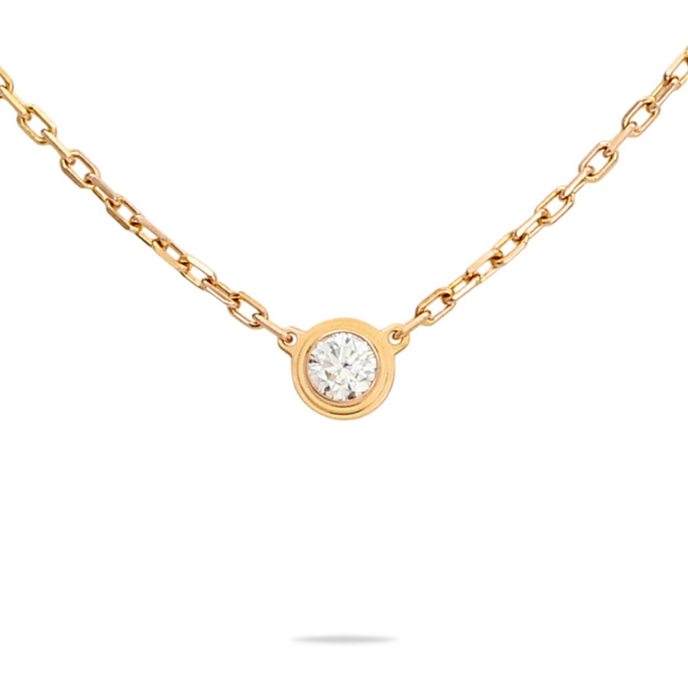 カルティエ ダムール(ディアマン レジェ) スモールモデル K18ピンクゴールド ネックレス 中古