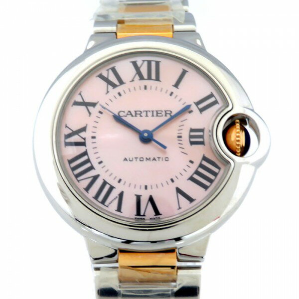 カルティエ Cartier バロンブルー 33mm W6920070 ピンク文字盤 新古品 腕時計 レディースのサムネイル
