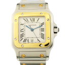 カルティエ Cartier サントス ガルベ LM W20011C4 ホワイト文字盤 中古 腕時計  ...
