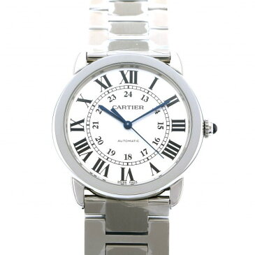 カルティエ CARTIER ロンドソロ ドゥ カルティエ WSRN0012 シルバー文字盤 メンズ 腕時計 【新品】
