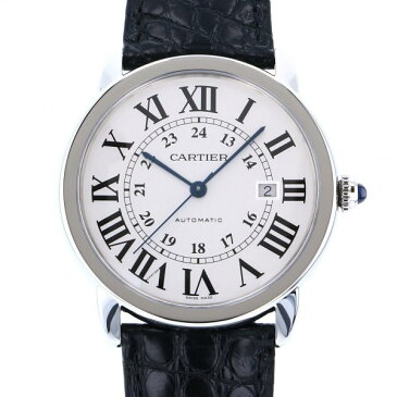 カルティエ CARTIER ロンドソロ XL WSRN0022 シルバー文字盤 メンズ 腕時計 【中古】