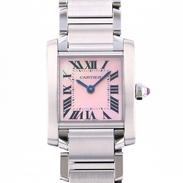 カルティエ Cartier タンク フランセーズ SM W51028Q3 ピンク文字盤 新品 腕時計 レディース