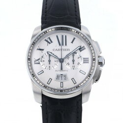 カルティエ Cartier カリブル ドゥ クロノグラフ W7100046 シルバー文字盤 新品 腕時計 メンズ