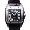 カルティエ Cartier サントス 100 カーボン W2020010 ブラック文字盤 中古 腕時 ...