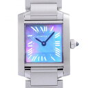 カルティエ Cartier タンク フランセーズ SM W51034Q3 ブルー文字盤 中古 腕時計 ...