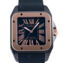 カルティエ Cartier サントス 100 カーボン W2020009 ブラック文字盤 中古 腕時 ...