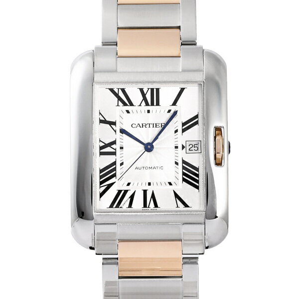 カルティエ Cartier タンク アングレーズ XL W5310006 シルバー文字盤 中古 腕時計 メンズ