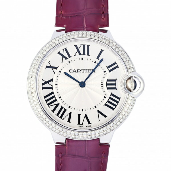 カルティエ Cartier バロンブルー WE902056 シルバー文字盤 中古 腕時計 男女兼用