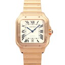 カルティエ Cartier サントス ドゥカルティエ ウォッチ LM WGSA0018 シルバー文字盤 中古 腕時計 男女兼用