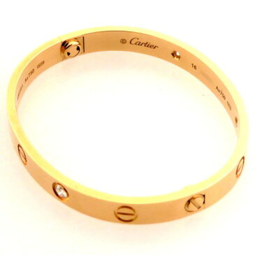 カルティエ CARTIER ブレスレット ラブブレス ハーフダイヤ レディース ジュエリー 【中古】