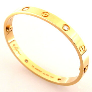 カルティエ CARTIER ブレスレット ラブブレス ハーフダイヤ レディース ジュエリー 【中古】