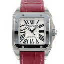 カルティエ Cartier サントス 100 MM W20106X8 シルバー文字盤 中古 腕時計  ...