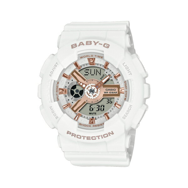 カシオ CASIO ベビージー BA-110 SERIES BA-110XRG-7AJF ホワイト文字盤 腕時計 レディース