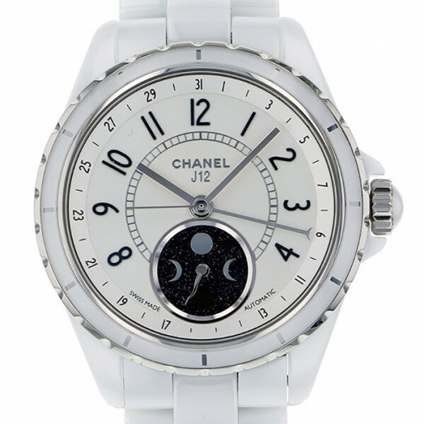 シャネル 腕時計（メンズ） シャネル CHANEL J12 ファーズ ドゥ リュヌ H3404 ホワイト文字盤 新古品 腕時計 メンズ