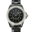 シャネル 腕時計 シャネル CHANEL J12 H3108 ブラック文字盤 新品 腕時計 レディース