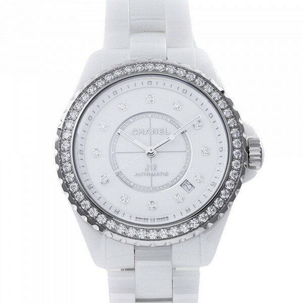 シャネル 腕時計（メンズ） シャネル CHANEL J12 キャリバー 12.1 ダイヤモンドベゼル H7189 ホワイト文字盤 新品 腕時計 メンズ