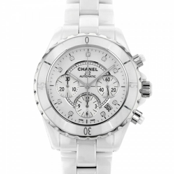 シャネル 腕時計 シャネル CHANEL J12 クロノグラフ 41MM H2009 ホワイト文字盤 新品 腕時計 メンズ