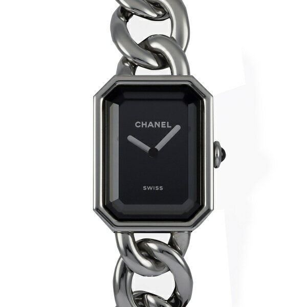 シャネル 腕時計（レディース） シャネル CHANEL プルミエール メタル チェーン H7018 ブラック文字盤 新品 腕時計 レディース