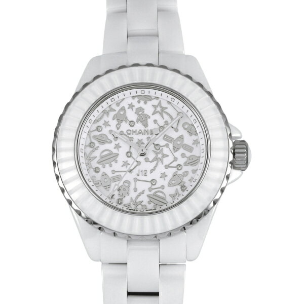 シャネル 腕時計 シャネル CHANEL J12 コズミック 33MM 数量限定 H7990 ホワイト文字盤 新品 腕時計 レディース