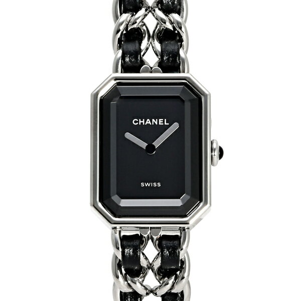 シャネル 腕時計（レディース） シャネル CHANEL プルミエール アイコニック チェーン M H7022 ブラック文字盤 新品 腕時計 レディース
