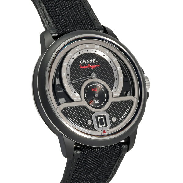 シャネル CHANEL ムッシュー ドゥ スーパーレッジェーラ H6823 ブラック文字盤 中古 腕時計 メンズ