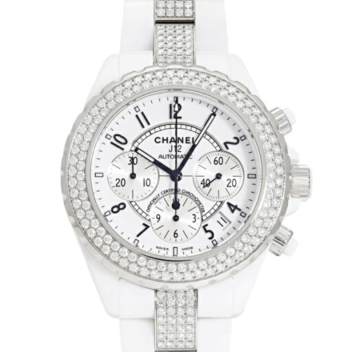 シャネル CHANEL J12 クロノグラフ H1707 ホワイト文字盤 中古 腕時計 メンズ シャネル CHANEL J12 クロノグラフ H1707 ホワイト文字盤 中古 腕時計 メンズ