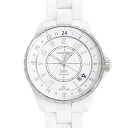 シャネル CHANEL J12 GMT 38mm H3103 ホワイト文字盤 中古 腕時計 メンズ