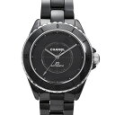 シャネル CHANEL J12 ファントム キャリバー12.1 38MM 世界限定1200本 H6185 ブラック文字盤 中古 腕時計 メンズ
