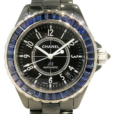 シャネル CHANEL J12 38mm ベゼルバケットサファイア H1693 ブラック文字盤 メンズ 腕時計 【新品】