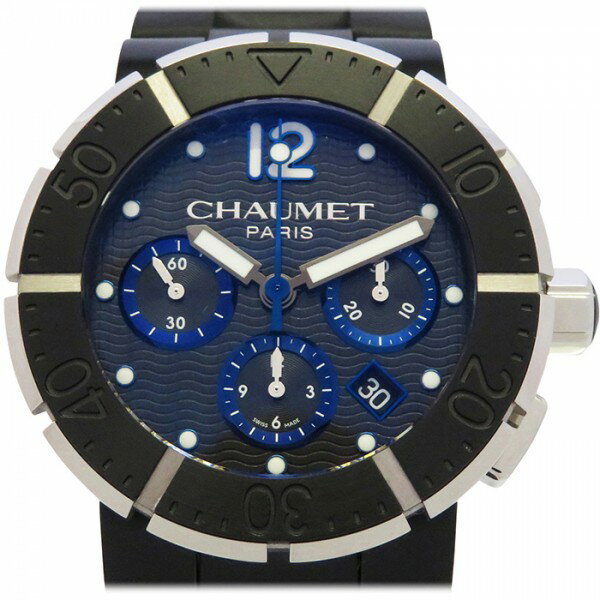 ショーメ CHAUMET クラスワン クロノグラフ XXL W17291-45B ブラック/ブルー文字盤 新品 腕時計 メンズ