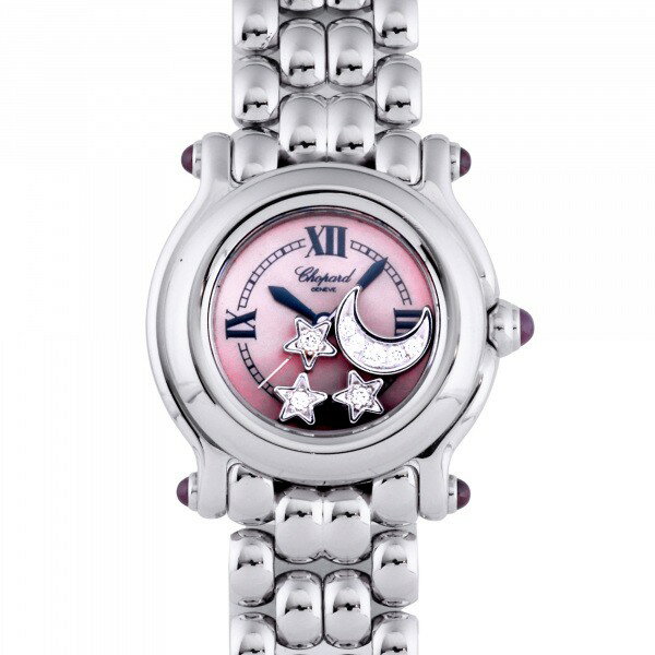 ショパール Chopard ハッピースポーツ 27/8250-21 ピンク文字盤 中古 腕時計 レデ ...