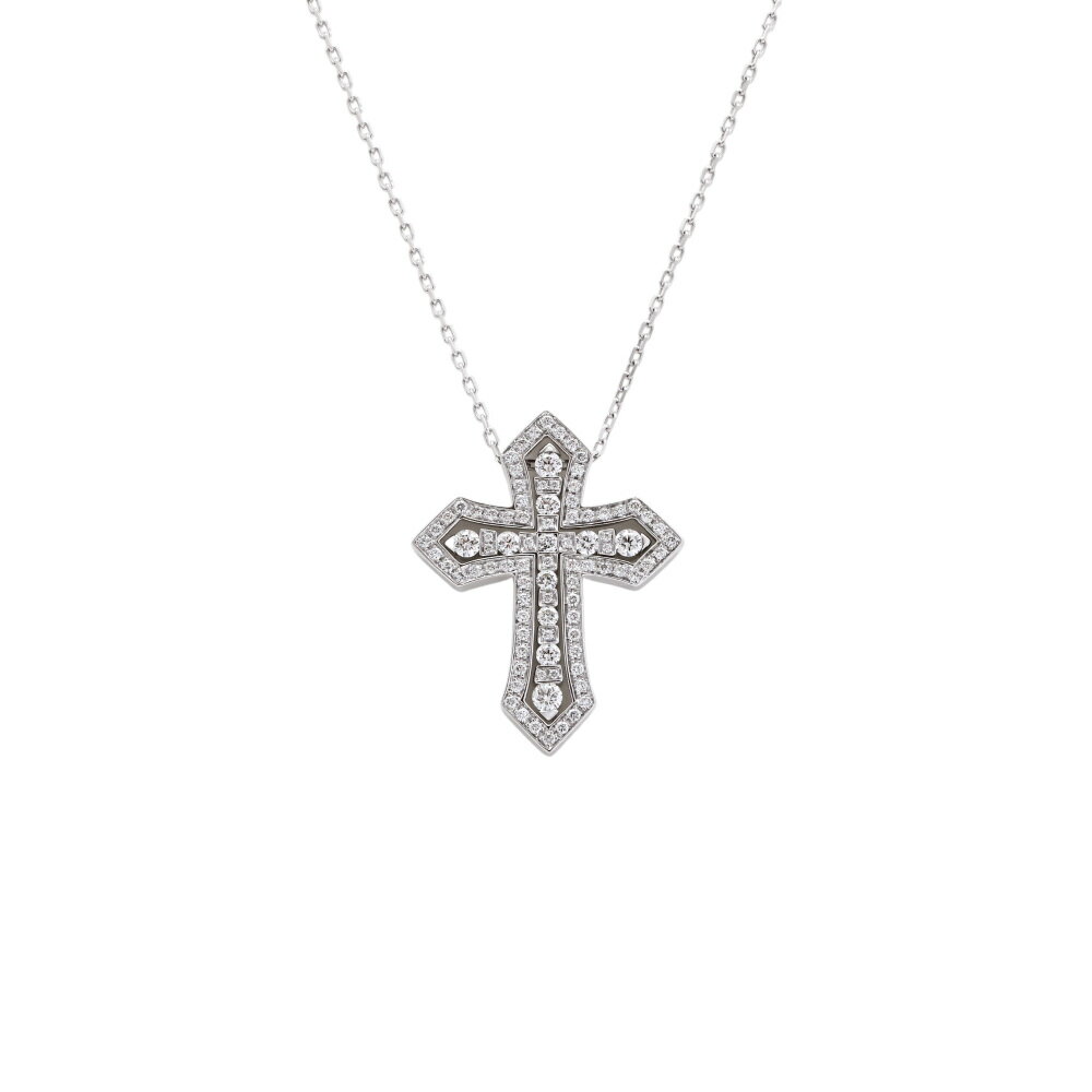 ダミアーニ ベルエポック クラウン M YOSHIDA100周年記念モデル K18ホワイトゴールド ネックレス 中古