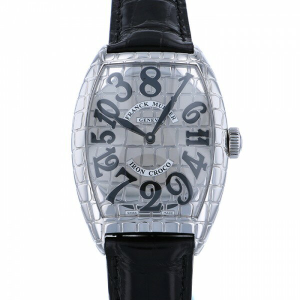 フランク・ミュラー FRANCK MULLER トノウカーベックス アイアン クロコ クレイジーアワーズ 8880CHIRONCRO シルバー文字盤 新品 腕時計 メンズ