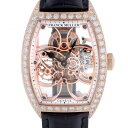 フランク・ミュラー FRANCK MULLER トノウカーベックス セブンデイズ・パワーリザーブ・スケルトン 8880BS6SQTDP ピンクゴールド文字盤 中古 腕時計 メンズ