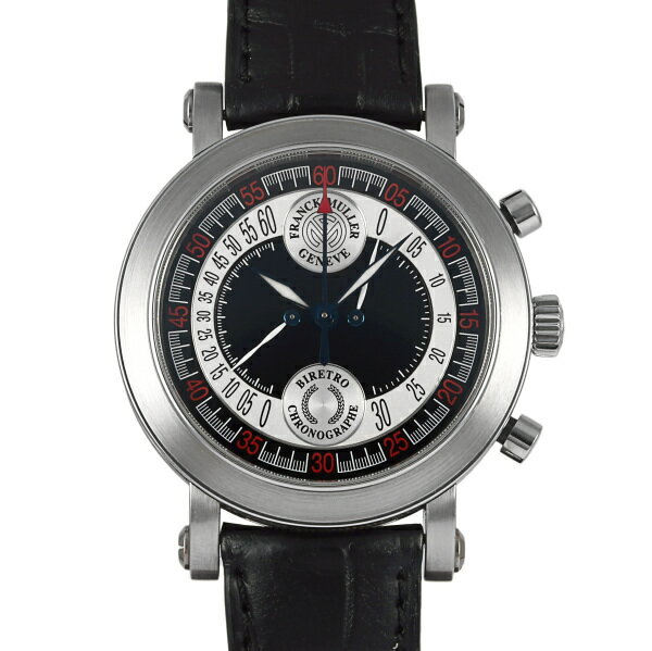 フランク・ミュラー FRANCK MULLER ビーレトログラード ビーレトロ ラウンド クロノグラフ 7000CCB ブラック/シルバー文字盤 中古 腕時計 メンズ