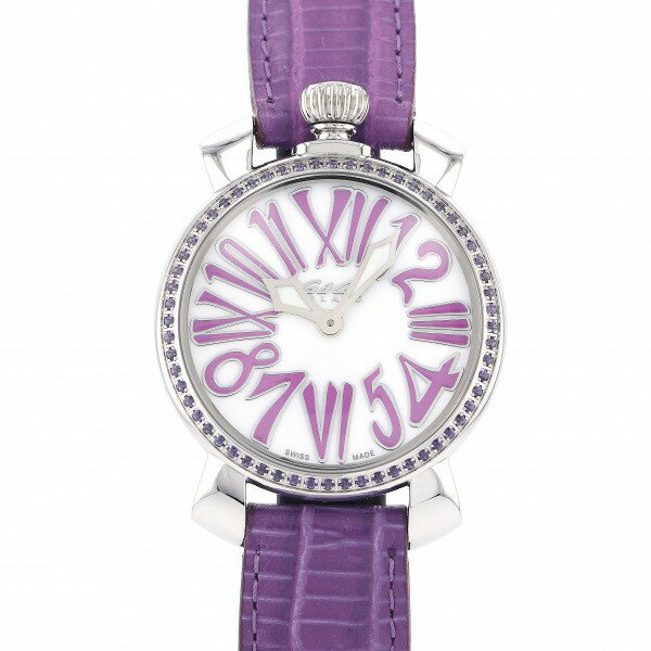 ガガミラノ ガガミラノ GaGa MILANO マヌアーレ 35mm ストーン 6025.01 ホワイト文字盤 新品 腕時計 レディース