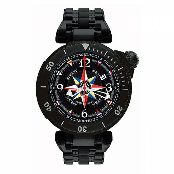 ジオ・モナコ GIO MONACO ポセイドン 695 ブラック文字盤 アウトレット 腕時計 メンズ