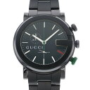 グッチ GUCCI Gラウンド YA101331 ブラック文字盤 中古 腕時計 メンズ