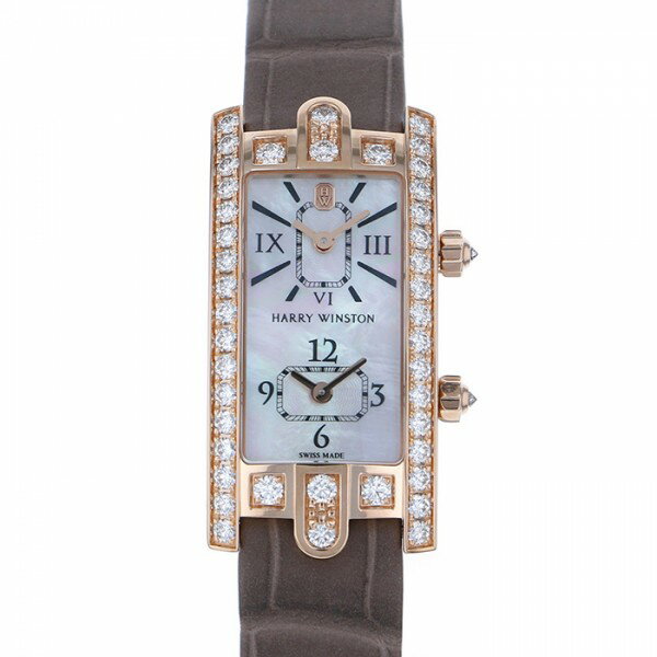 ハリー・ウィンストン HARRY WINSTON アヴェニュー C テ゛ュアルタイム AVCQTZ19RR001 ホワイト文字盤 新品 腕時計 レディース