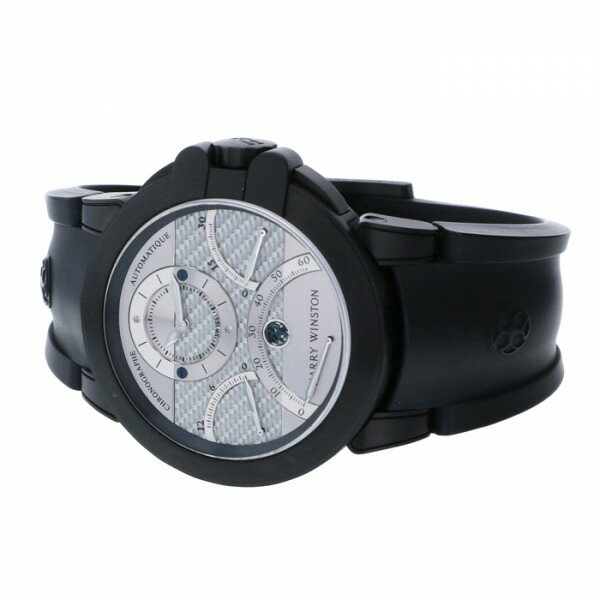 ハリー・ウィンストン HARRY WINSTON オーシャン トリレトロ クロノグラフ ブラックザリウム OCEACT44ZZ006 シルバー文字盤 アウトレット 腕時計 メンズ