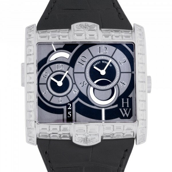 ハリー・ウィンストン HARRY WINSTON アヴェニュー スクエアード AVSATZ45WW003 グレー文字盤 中古 腕時計 メンズ